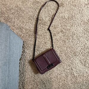REBECCA MINKOFF *MINT CONDITION* Quilted Chevron Crossbody Bag in Deep Plum